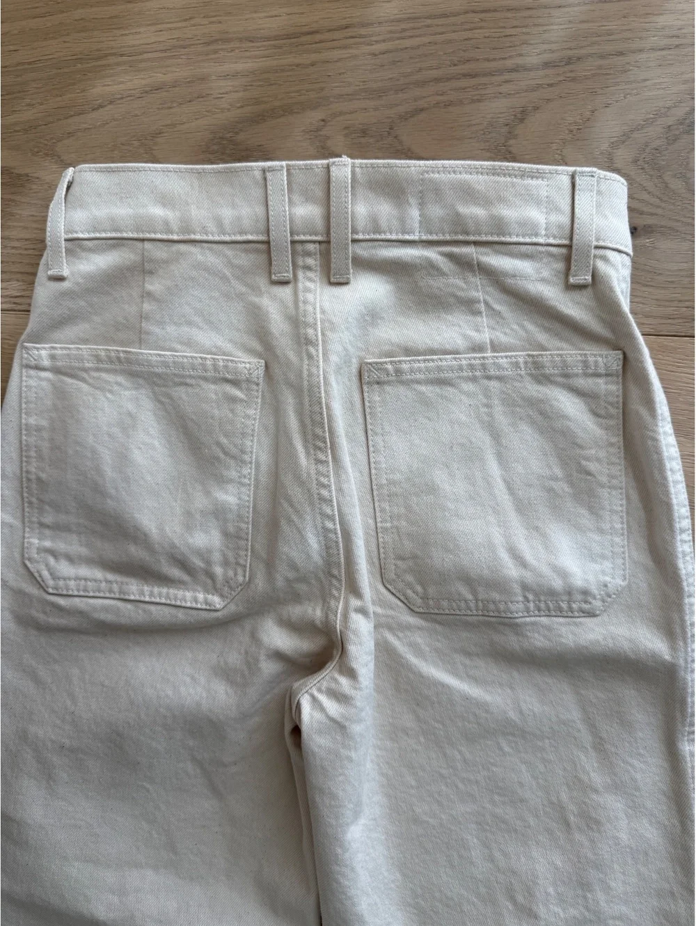 NWT J.Crew Slim-Wide High-Rise Jeans Size 25T Ecru Cream Semi-Stretch